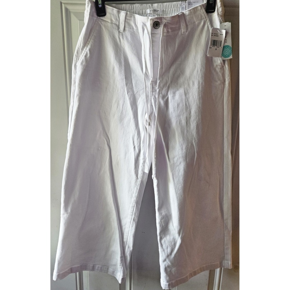 NWT STS Blue Sabrina High Rise Jogger Crop Women's Size‎ 30 White Wide Leg Pants